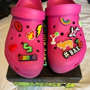 Pink Platform Cape Robin Slide On Shoe